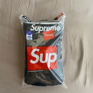 Supreme X Hanes Boxer Brief Black Size M Underwear